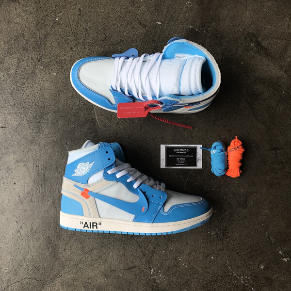 2025新作大人気 ナイキ ジョーダン オフホワイト パーカー 偽物 コラボス  ナイキJordan 1 Retro High Off-White University Blue