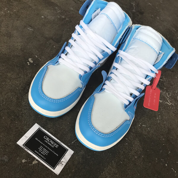 2025新作大人気 ナイキ ジョーダン オフホワイト パーカー 偽物 コラボス  ナイキJordan 1 Retro High Off-White University Blue