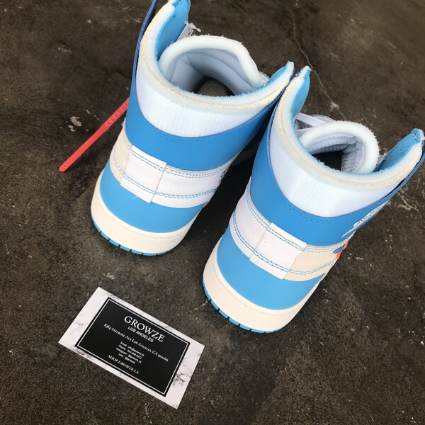 2025新作大人気 ナイキ ジョーダン オフホワイト パーカー 偽物 コラボス  ナイキJordan 1 Retro High Off-White University Blue