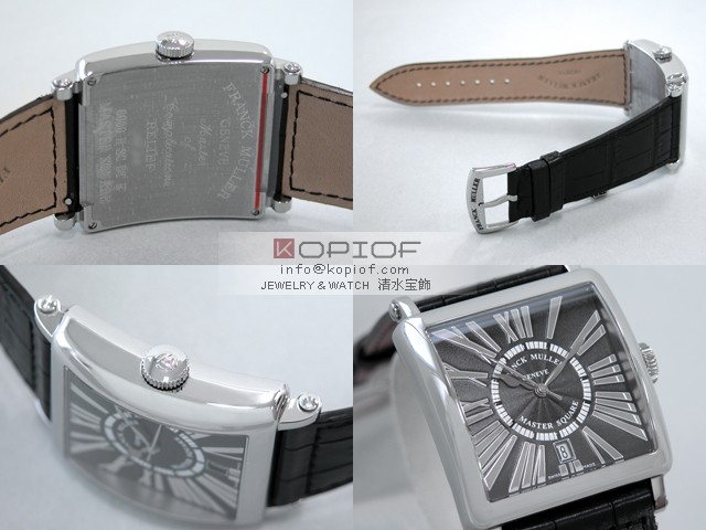 フランクミュラー マスタースクエア スーパーコピー6000HSC DT R RELIEF AC(SS)　ブラック皮 ブラック