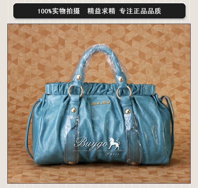 ミュウミュウ スーパーコピー2012年春夏NAPPA VERNICEストラップ付きハンドバッグRT0383 2AA6 002