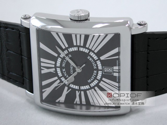 フランクミュラー マスタースクエア スーパーコピー6000HSC DT R RELIEF AC(SS)　ブラック皮 ブラック