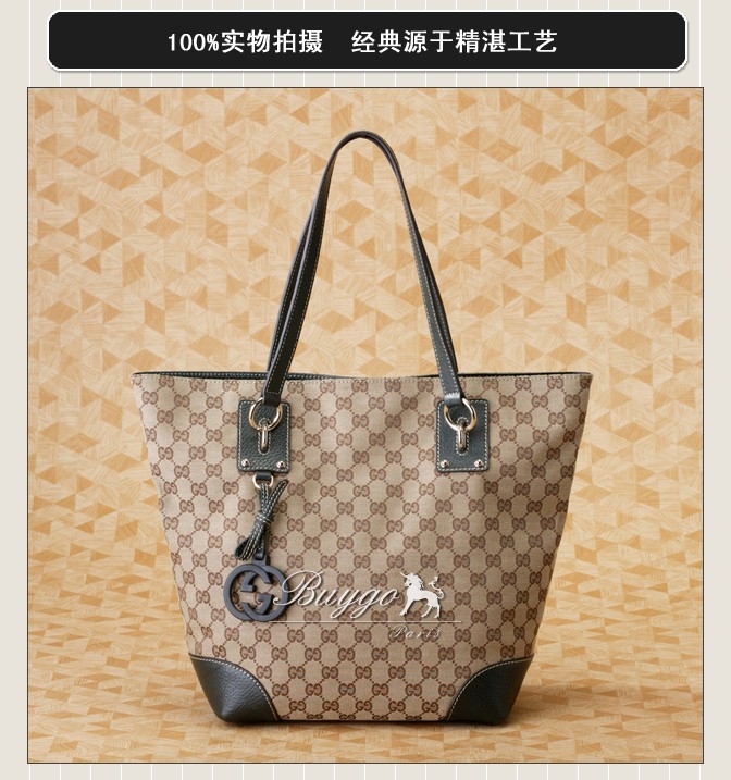 グッチ バッグ スーパーコピー[グッチ] 247237 F4CLG 9794 グッチ Charm ミディアム トートバッグ ベージュ×ダークブラウン