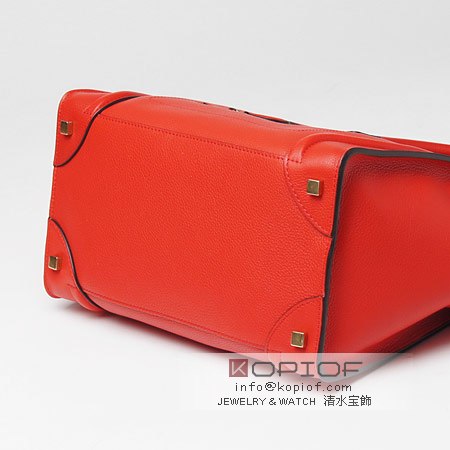 セリーヌ ラゲージ コピーレザーハンドバッグ LUGGEGE ラゲージ ミニショッパー レッド 16521 3lug 25oo【2012年春夏新作】