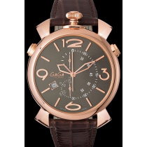 ガガミラノシンクロノ46MM スーパーコピーTHIN CHRONO 18ｋPGコーティング 時計 5098.02BW