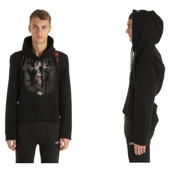 ヴェトモン パーカー コピー VETEMENTS Goth skull フーディー/パーカー ヴェトモン スカルプリント ウォシュ加工フーディー