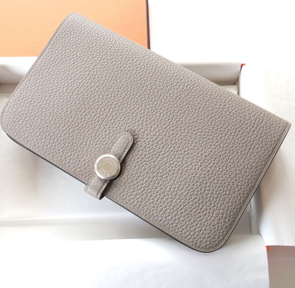 エルメスコピー ドゴンGM GRIS ASPHALTE/グリスアスファルト×シルバー金具 トゴ