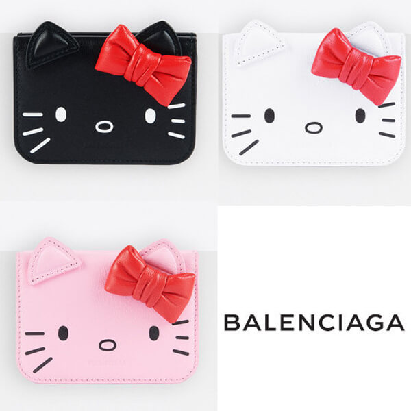 2025春夏コレクション【新作】バレンシアガ×HELLO KITTY バレンシアガ財布偽物 ハローキティモチーフ ミニウォレット【限定品】6190171CBQ35616
