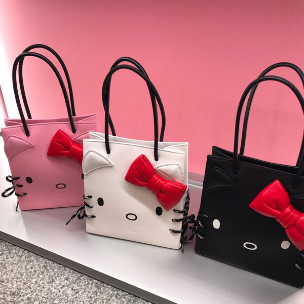 2025超限定 バレンシアガ偽物【バレンシアガ&Hello Kittyコラボ】Shopping Tote XXS pink