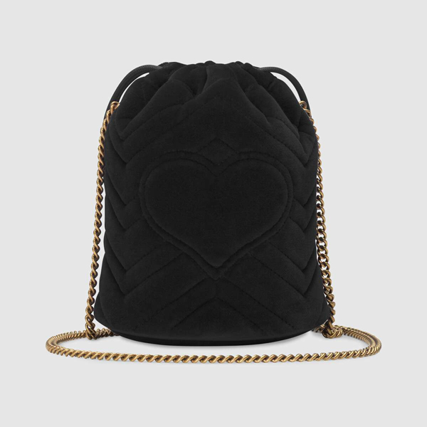 2025最新/限定 バケットに目が釘付け★グッチ偽物【グッチ】GG Marmont Velvet Bucket Bag