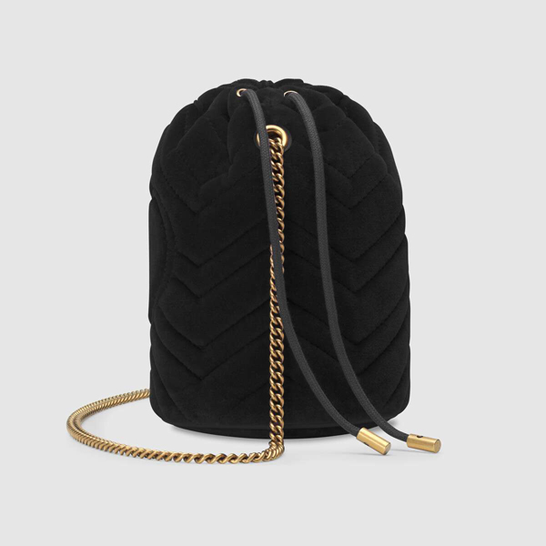 2025最新/限定 バケットに目が釘付け★グッチ偽物【グッチ】GG Marmont Velvet Bucket Bag