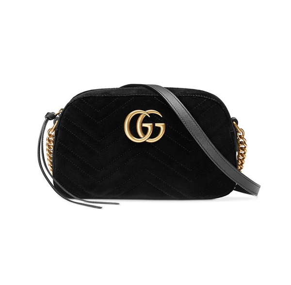 2025最新/限定【VIPセール】グッチ偽物 GG Marmont ショルダーバッグ 4476329QIBT1000 ブラック