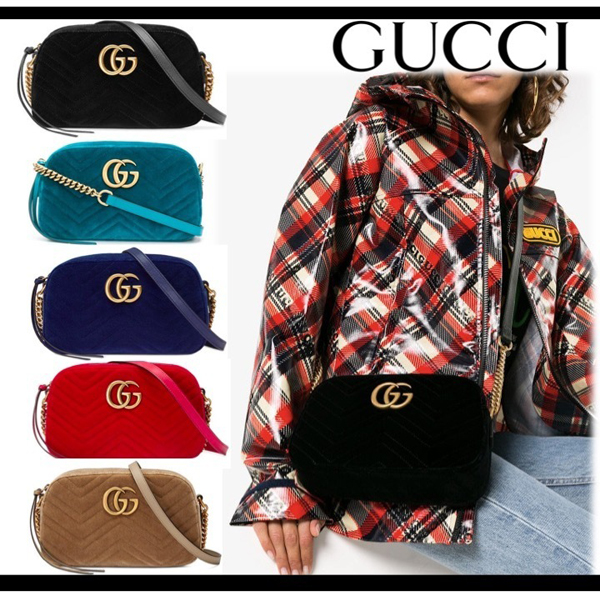 2025最新/限定【VIPセール】グッチ偽物 GG Marmont ショルダーバッグ 4476329QIBT4462 エメラルドグリーン