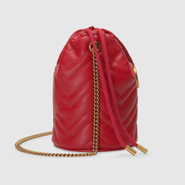 2025新作限定人気 グッチ偽物∞∞ グッチ ∞∞ GG Marmont Mini leather バケットショルダー