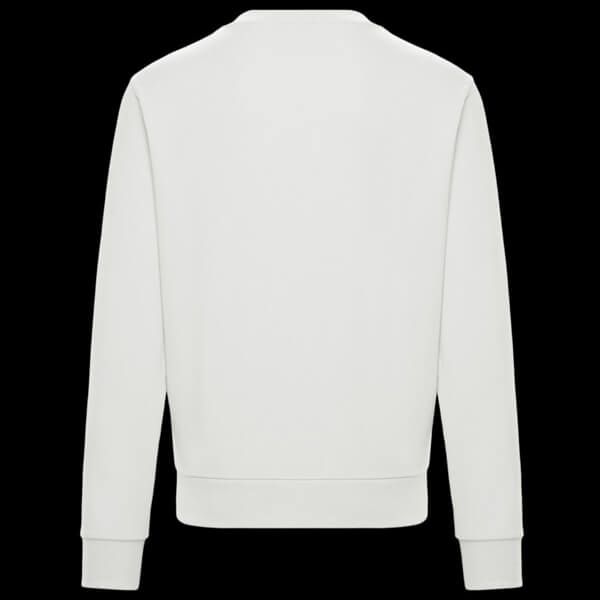 モンクレール t シャツ コピー Moncler メンズライン 胸ワッペン スウェットシャツ ホワイト2025春夏新作コレクション
