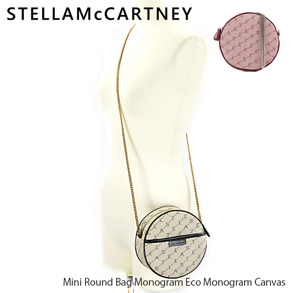 2025最新で争奪戦ステラマッカートニー偽物 Mini Round Bag Monogram Eco Monogram Canvas