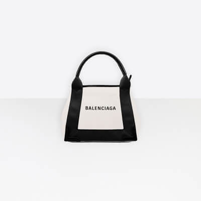 2025最新バレンシアガ バッグ 安い スーパーコピー ネイビー カバ XS 2WAYバッグ NATURAL / BLACK (52013965)