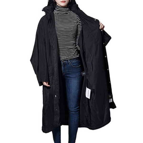 バレンシアガ★パロディオペラ・コピーレインコート back logo opera rain coat black