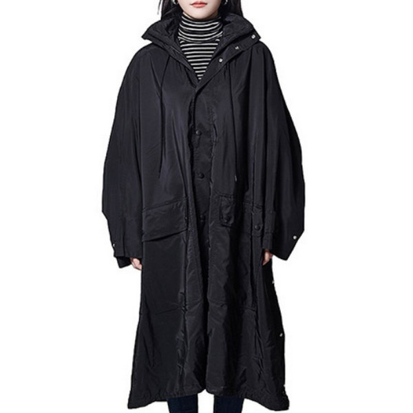 バレンシアガ★パロディオペラ・コピーレインコート back logo opera rain coat black