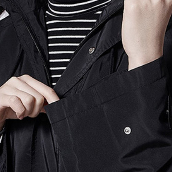 バレンシアガ★パロディオペラ・コピーレインコート back logo opera rain coat black