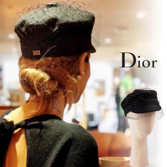 2025新作人気 ディオール キャップスーパーコピー ディオールCASQUETTE A VOILETTE EN COTON NOIR ET DENIM 