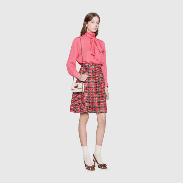 2025新作限定人気グッチ いちご コピー  チェリーミニバッグ シグネチャー Women 財布 さくらんぼ 481291 0G6ET 8597