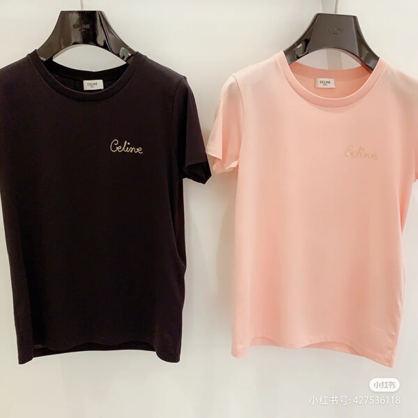  セリーヌ Tシャツ セリーヌ 偽物 エンブロイダリー コットン 2X351501F.01OW
