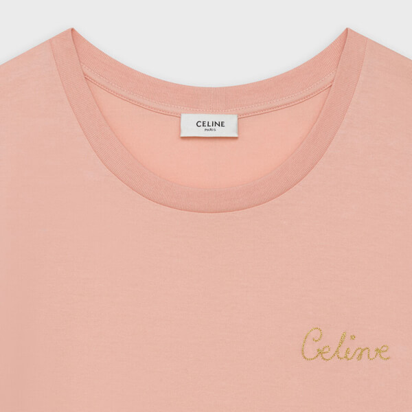 セリーヌ Tシャツ セリーヌ 偽物 エンブロイダリー コットン 2X351501F.01OW