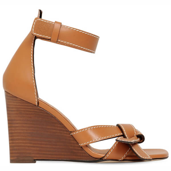 2025新作 ロエベ シューズ 偽物 ロエベ Gate Wedge Sandal 80 厚底 ウェッジサンダル 453.10.637 45310637