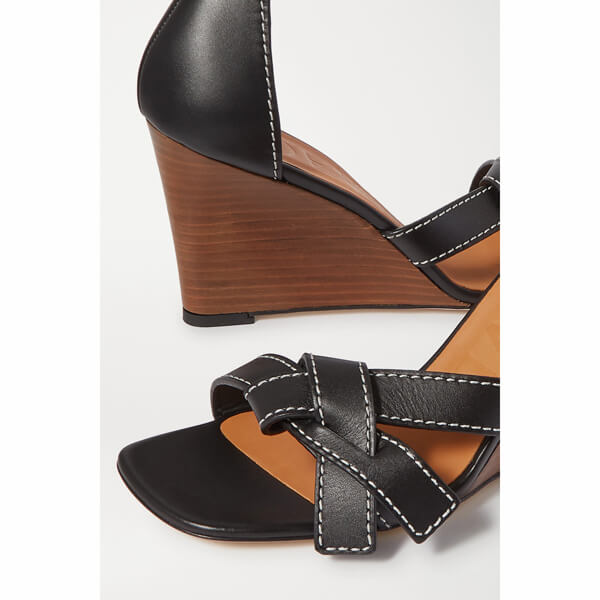 2025新作 ロエベ シューズ 偽物 ロエベ Gate Wedge Sandal 80 厚底 ウェッジサンダル 453.10.637 45310637
