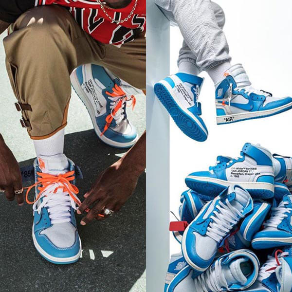 2025新作大人気 ナイキ ジョーダン オフホワイト パーカー 偽物 コラボス  ナイキJordan 1 Retro High Off-White University BlueAQ0818-1481