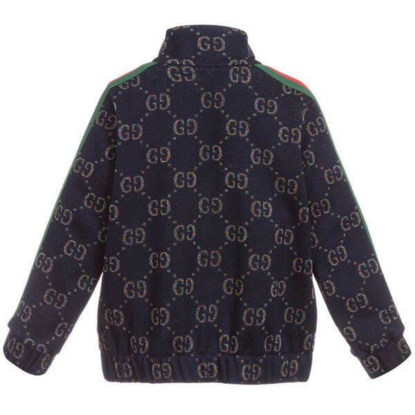 グッチ ジャージ コピー ロゴ柄ジップアップトップ