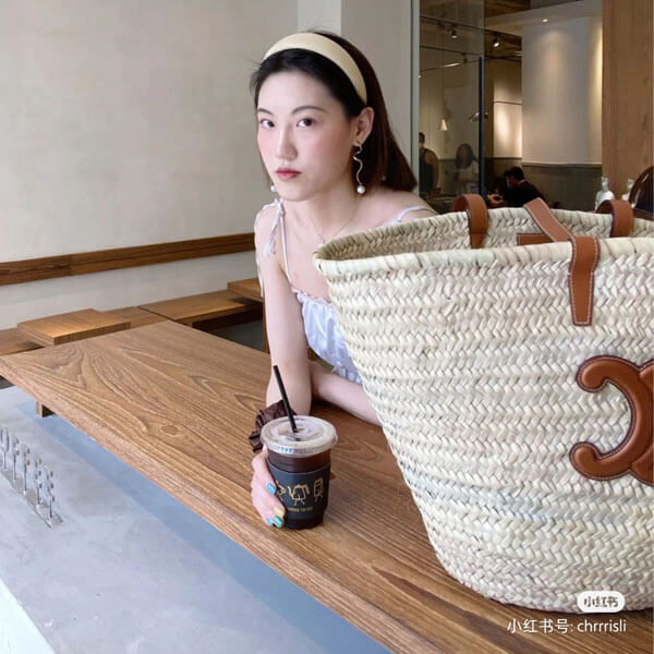 【大人気！セリーヌ】セリーヌ かごバッグ 偽物 トリオンフ バスケット Large Triomphe バスケット 192492CGG.04LU