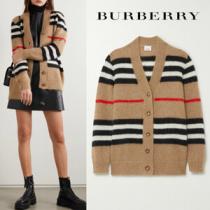 バーバリー カーディガン コピー∞∞ バーバリー ∞∞ Striped mohair-blend カーディガン☆