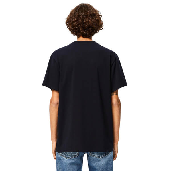 ロエベ tシャツ コピー ロエベ刺繍ロゴ入りクルーネック半袖Tシャツ