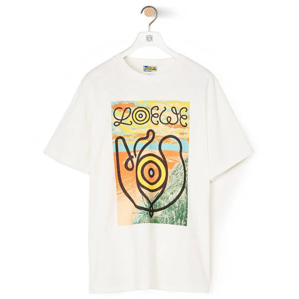 ロエベ tシャツ 偽物 EYE ロエベ NATURE ランドスケープ スラブ Tシャツ