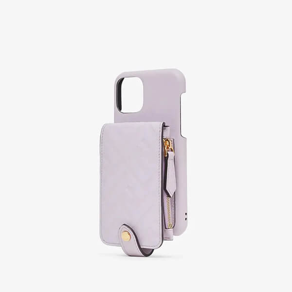 フェンディ iphoneケース コピー ロゴ コインケース iPhone 11 Pro ケース ライラックレザー カバー