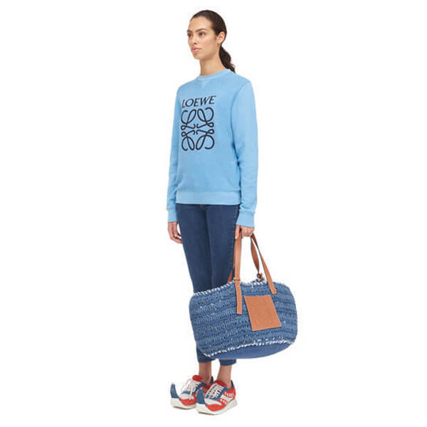 ロエベ トレーナー 偽物_women/Anagram Sweatshirt スウェット/ブルー