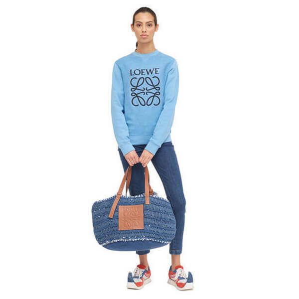 ロエベ トレーナー 偽物_women/Anagram Sweatshirt スウェット/ブルー