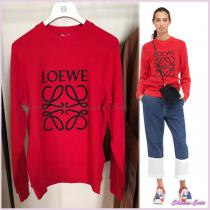 【18AW NEW】ロエベ トレーナー コピーロエベ_women/Anagram Sweatshirt スウェット/レッド