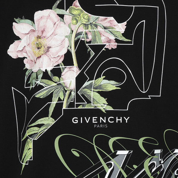  ジバンシー tシャツ 偽物 GIVENCHY 2025新作 フローラル ピオニー プリントTシャツ