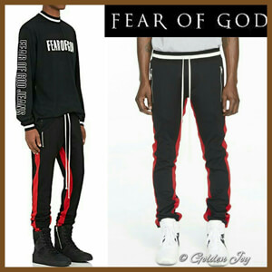 超希少★Fear of God★スーパーコピーセレブ愛用 DOUBLE STRIPED TRACK PANTS