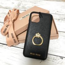 ミュウミュウ iphoneケース コピー スターリング付き iPhone11 Proケース5ZH...