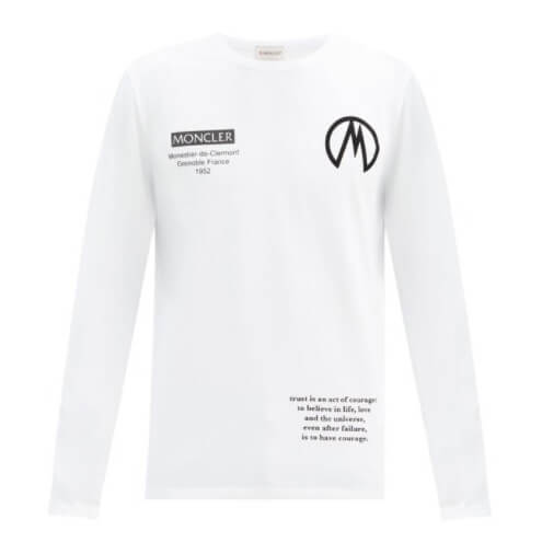 2020秋冬新作コレクションのごMonclerコピー2020AW袖ロゴロゴ入長袖Tシャツ★関税送料込 