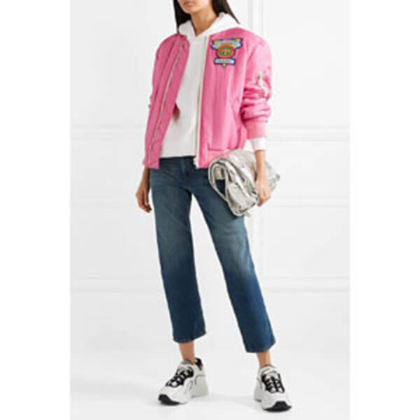 グッチ 偽物★素敵！Appliqued satin shell bomber Jacket