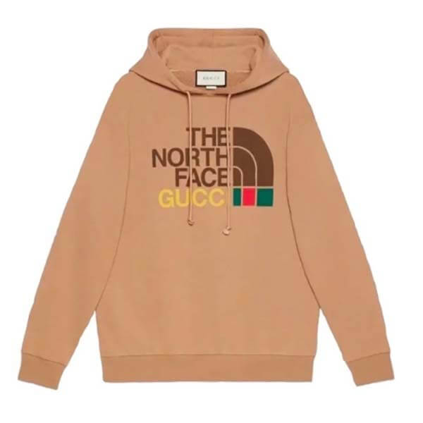歴史的コラボ入手困難!GUCCI×ザノースフェイス コピー TAN HOODIE