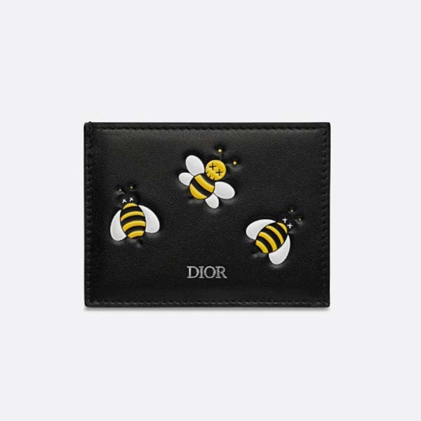 ディオールミニ財布 カーフスキン “ディオール X KAWS” カードケース 偽物 2KACH054YLA