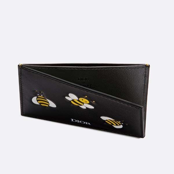 ディオールミニ財布 カーフスキン “ディオール X KAWS” カードケース 偽物 2KACH054YLA