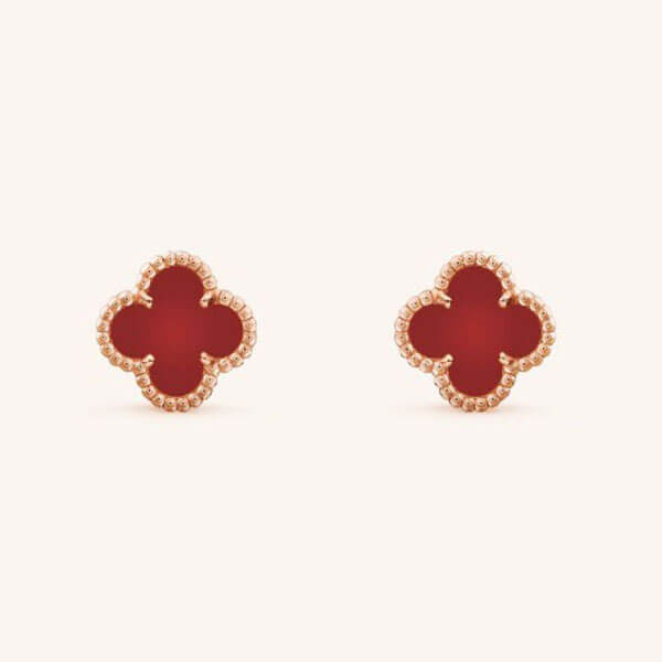  ヴァンクリーフ＆アーペル◇ Sweet Alhambra カーネリアン ピアス偽物