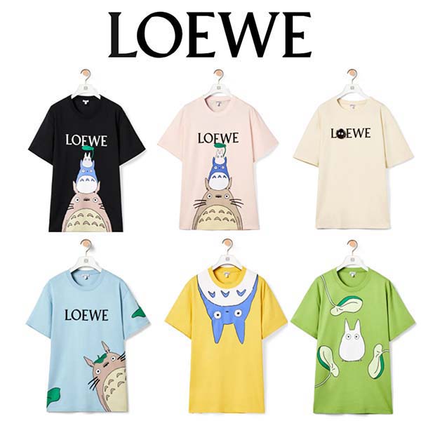 可愛い ロエベ トトロ tシャツ 偽物 コラボ コットン